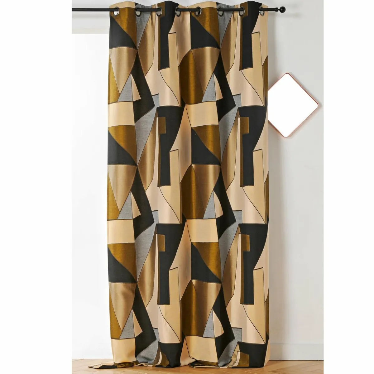 LINDER Rideau oeillets (135 x 260 cm) L'estaque Noir