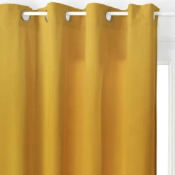 ATMOSPHERA Rideau oeillets (140 x 260 cm) Lilou Jaune ocre Outlet