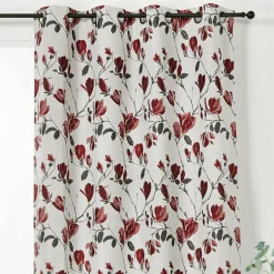 LINDER Rideau oeillets (135 x 250 cm) Magnolia Rouge Sale