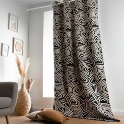 LINDER Rideau oeillets (140 x 260 cm) Nairobi Noir Clearance