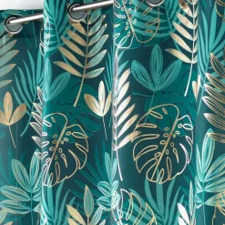DOUCEUR D'INTERIEUR Rideau oeillets (140 x 260 cm) Ornella Vert émeraude