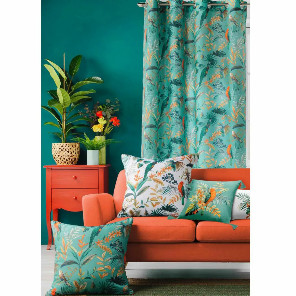 DOUCEUR D'INTERIEUR Rideau oeillets (140 x 260 cm) Panis Bleu