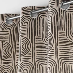 DOUCEUR D'INTERIEUR Rideau oeillets (140 x 240 cm) Pandore Noir Clearance