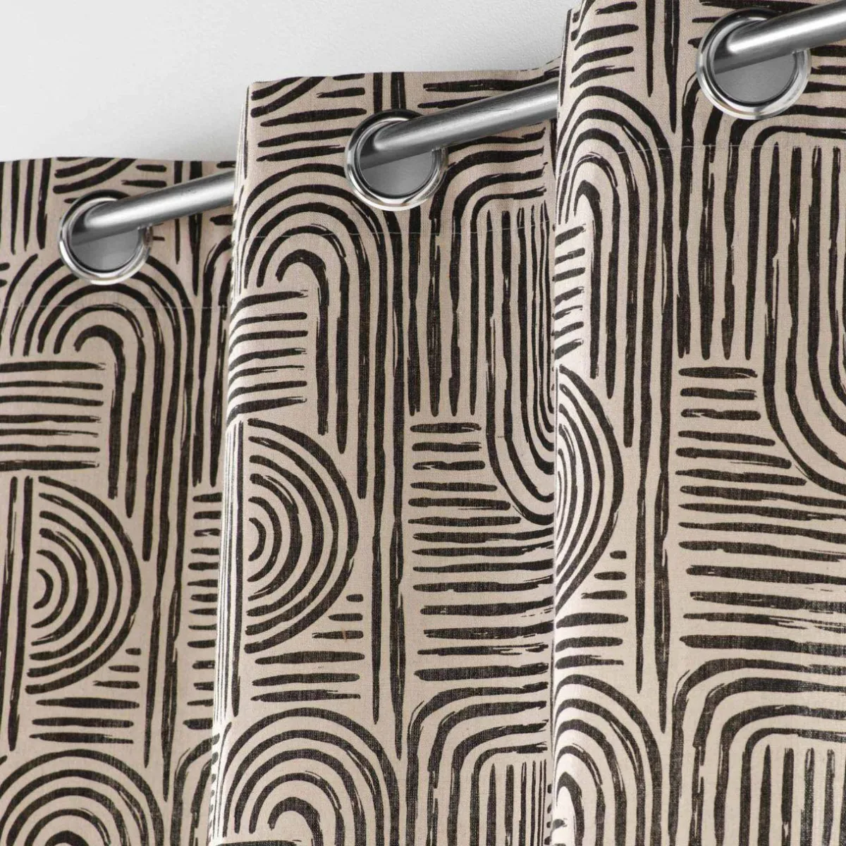 DOUCEUR D'INTERIEUR Rideau oeillets (140 x 240 cm) Pandore Noir Clearance