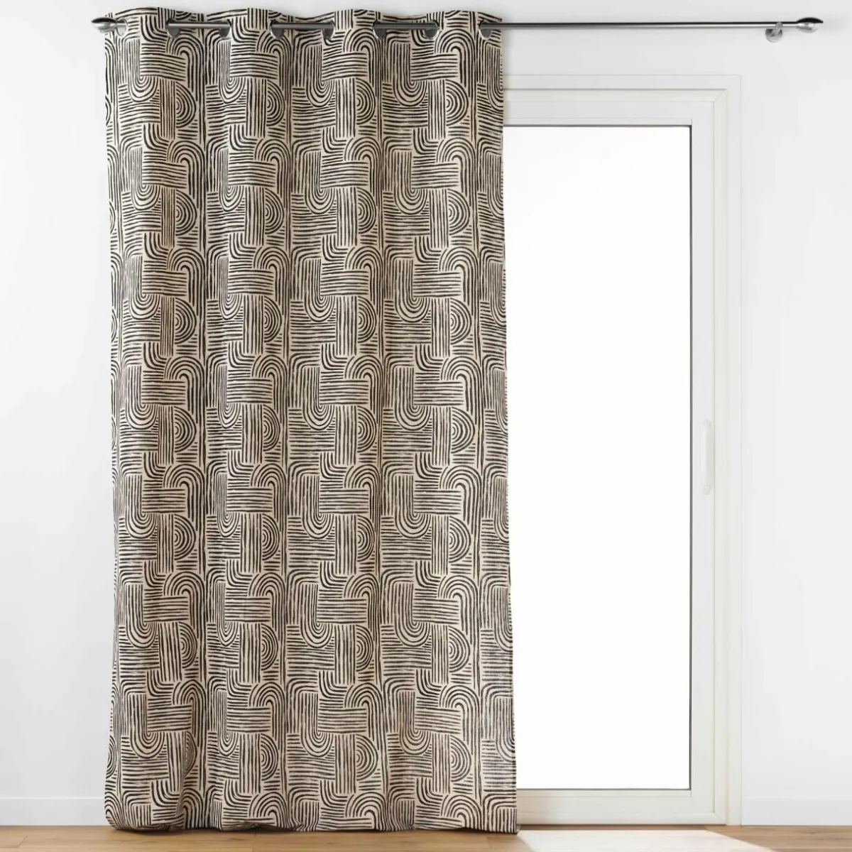 DOUCEUR D'INTERIEUR Rideau oeillets (140 x 240 cm) Pandore Noir Clearance