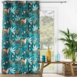 DOUCEUR D'INTERIEUR Rideau oeillets (140 x 280 cm) Tilda Vert Discount