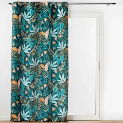 DOUCEUR D'INTERIEUR Rideau oeillets (140 x 280 cm) Tilda Vert Discount
