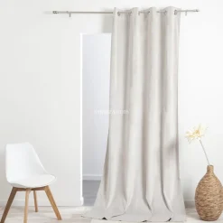ATMOSPHERA Rideau oeillets (140 X 260 cm) Velours Ivoire Hot