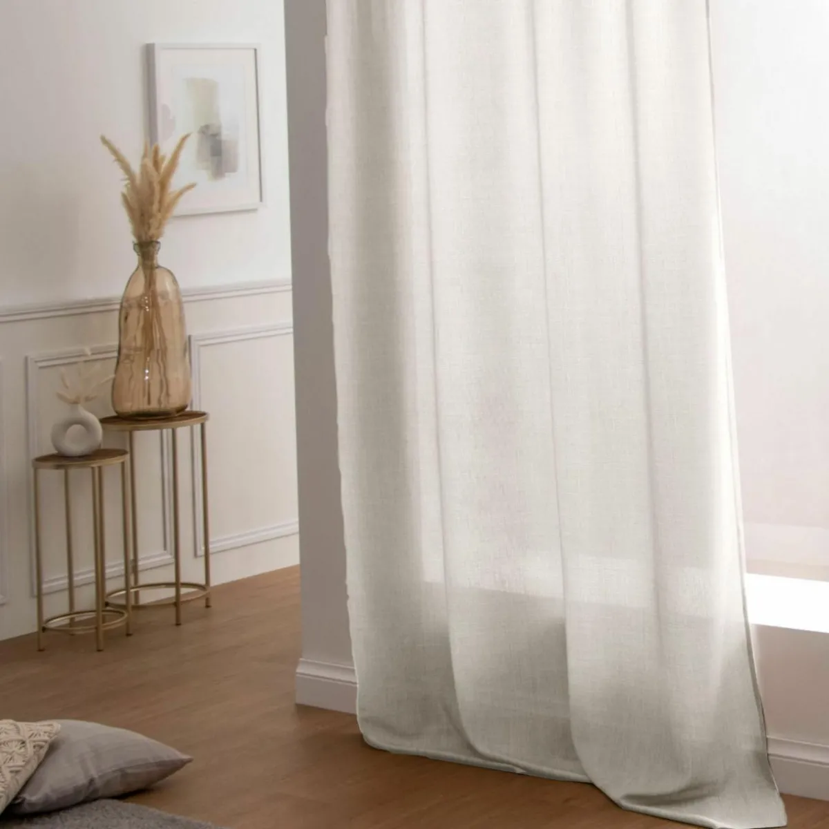LOVELY CASA Rideau oeillets (140 x H260 cm) Béa Beige Outlet