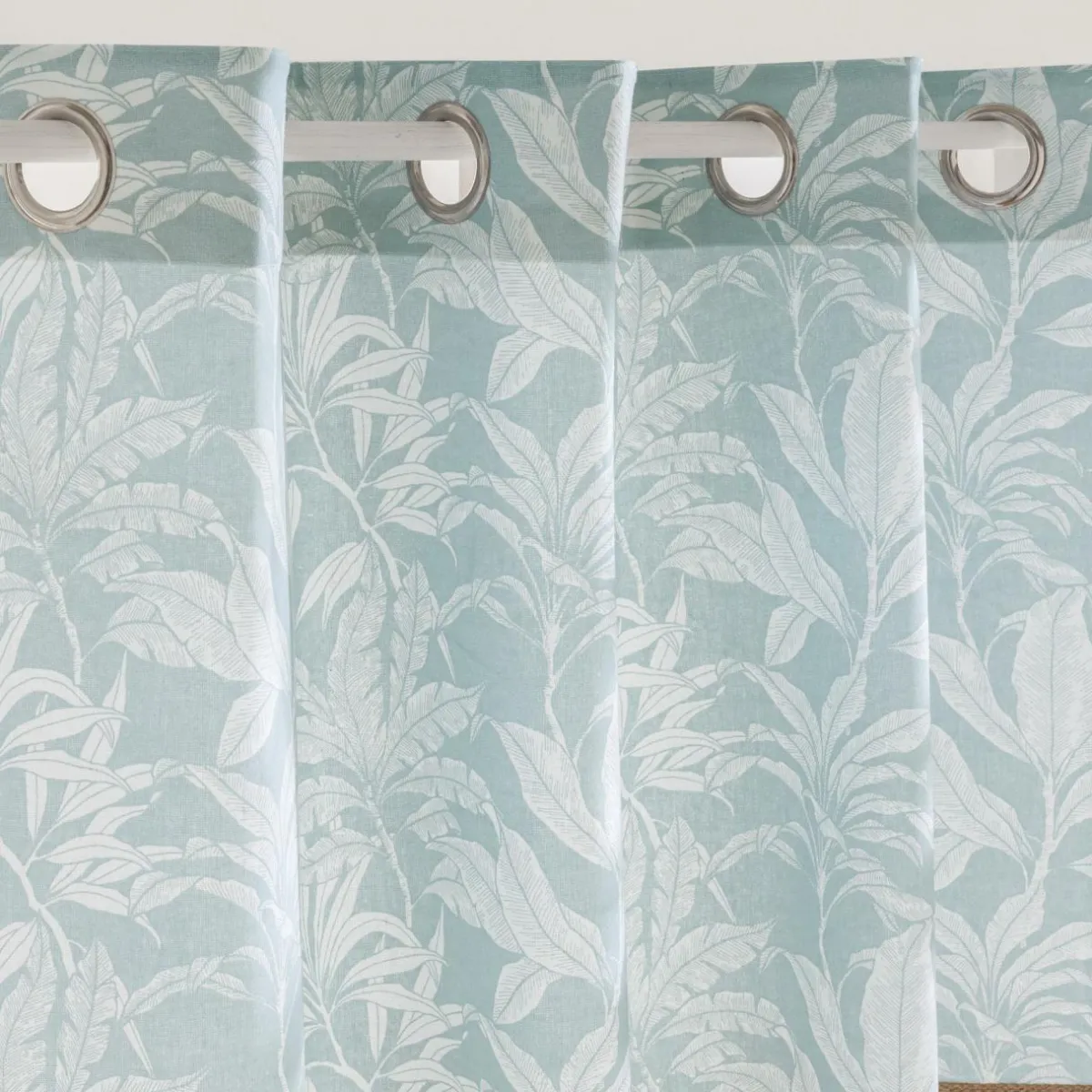 douceur d'intu017drieur Rideau polycoton (140 x 240 cm) Hera Bleu Discount