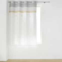 douceur d'intu017drieur Rideau polycoton (140 x 180 cm) Iliade Blanc Discount