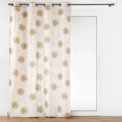 douceur d'intu017drieur Rideau polycoton (140 x 240 cm) Lotus Jaune ocre Discount