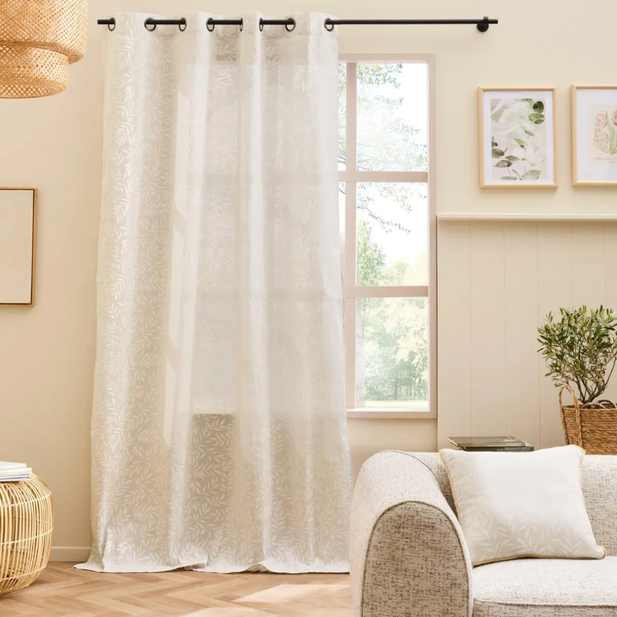 douceur d'intu017drieur Rideau polycoton (140 x 240 cm) Naya Beige New