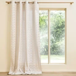 douceur d'intu017drieur Rideau polycoton (140 x 240 cm) Saharis Beige New