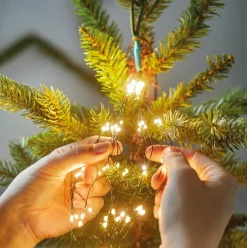 KAEMINGK Rideau pour sapin H1,80 m 408 Micro LED Flashing light Blanc chaud Discount