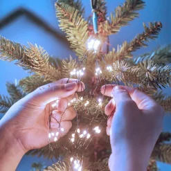KAEMINGK Rideau pour sapin H2,10 m 672 Micro LED Flashing light Blanc froid Discount