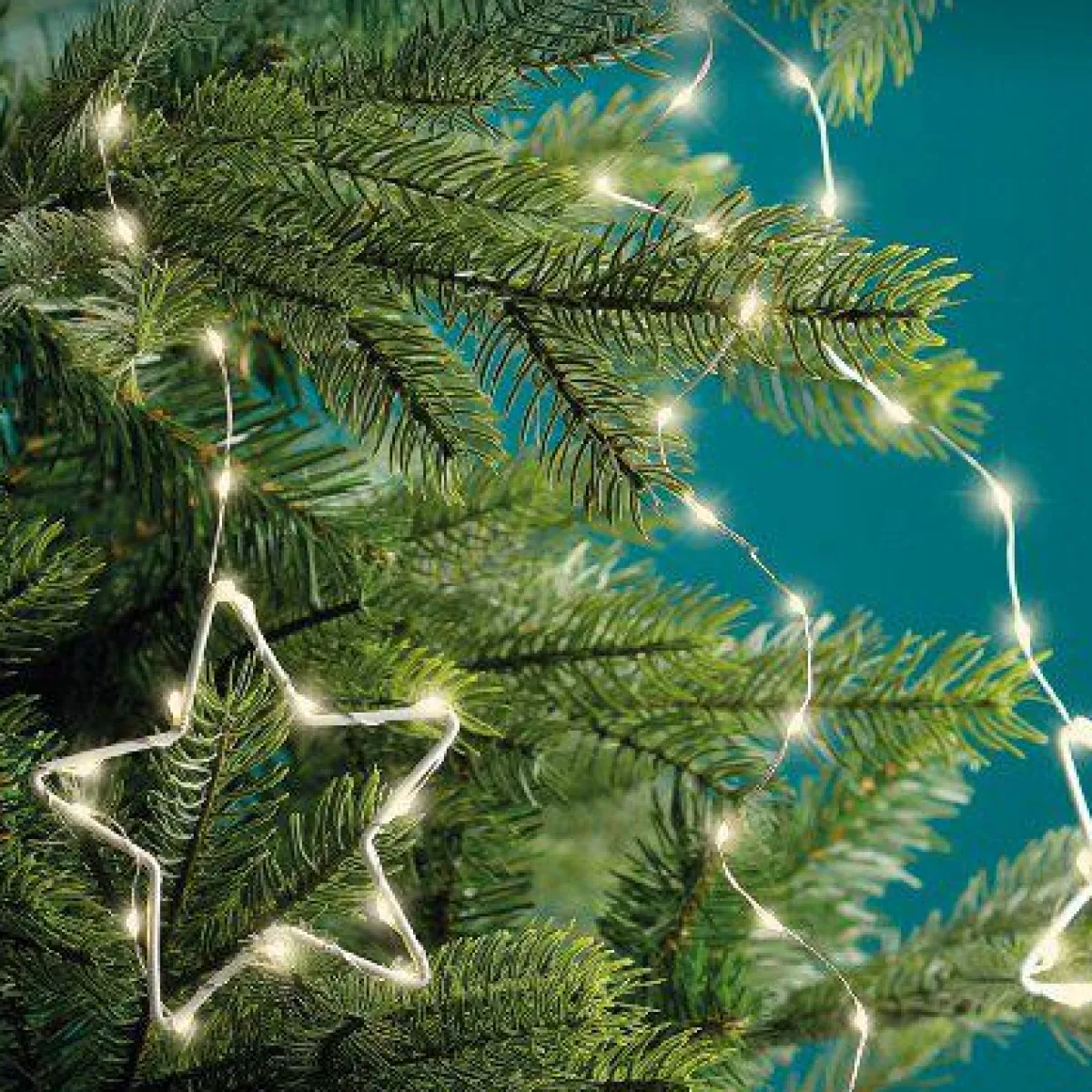 KAEMINGK Rideau pour sapin Micro Led H1,80 m 459 LED Etoile Blanc chaud