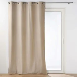 DOUCEUR D'INTERIEUR Rideau thermique doublure amovible (140 x 260 cm) Coverline Beige