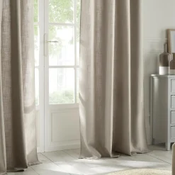 Atmosphera, cru017dateur d'intu017drieur Rideau tissé (140 x 260 cm) Clem lin Beige New