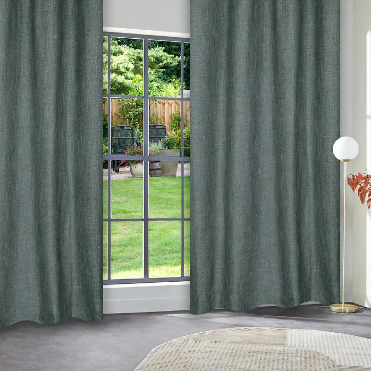 Atmosphera, cru017dateur d'intu017drieur Rideau tissé (140 x 260 cm) Clem Vert tilleul Clearance