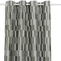 Atmosphera, cru017dateur d'intu017drieur Rideau tissé (140 x 260 cm) Leyna Vert kaki Sale