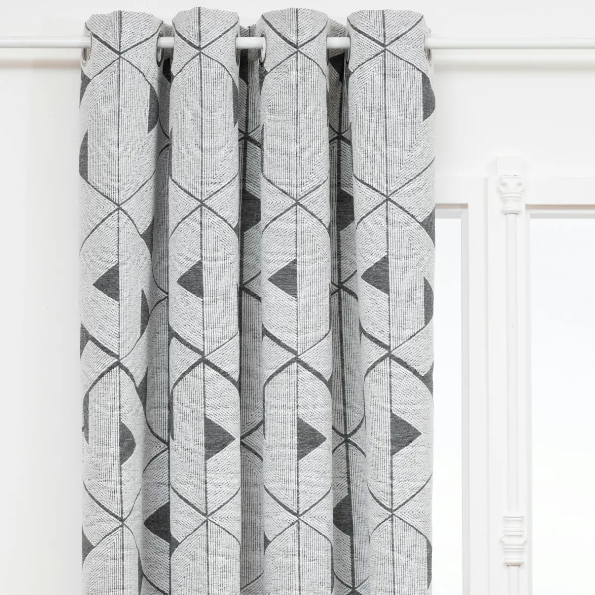 Atmosphera, cru017dateur d'intu017drieur Rideau tissé (140 x 260 cm) Maloé Gris Best