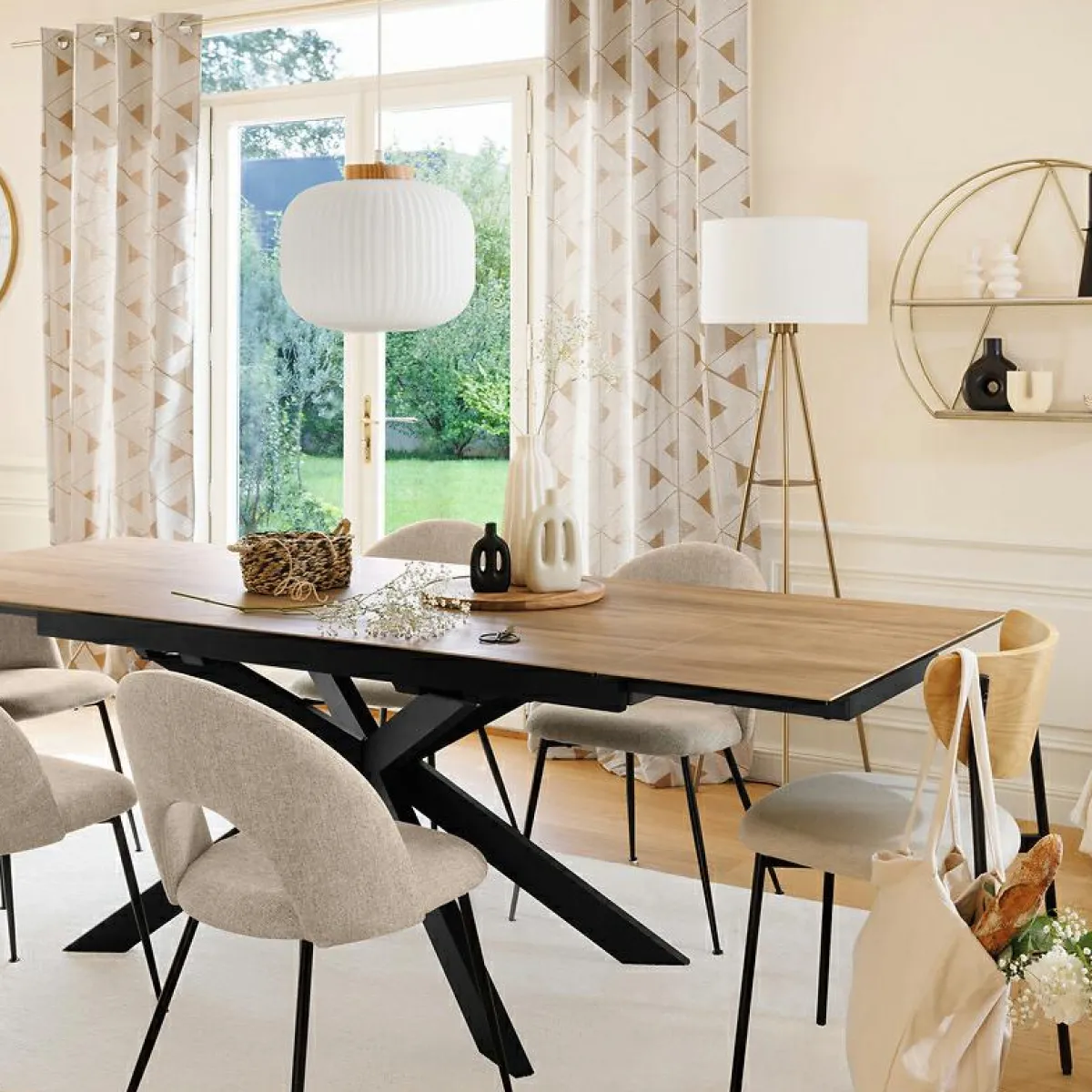 Atmosphera, cru017dateur d'intu017drieur Rideau tissé (140 x 260 cm) Maloé Marron Cannelle Best