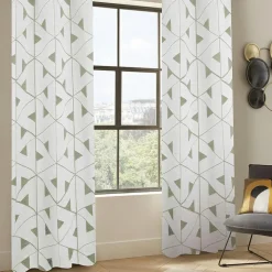 Atmosphera, cru017dateur d'intu017drieur Rideau tissé (140 x 260 cm) Maloé Vert kaki New
