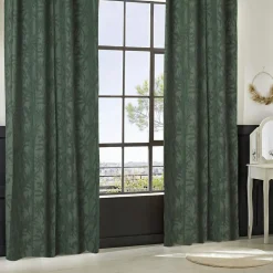 Atmosphera, cru017dateur d'intu017drieur Rideau tissé (135 x 260 cm) Willow Vert kaki Sale