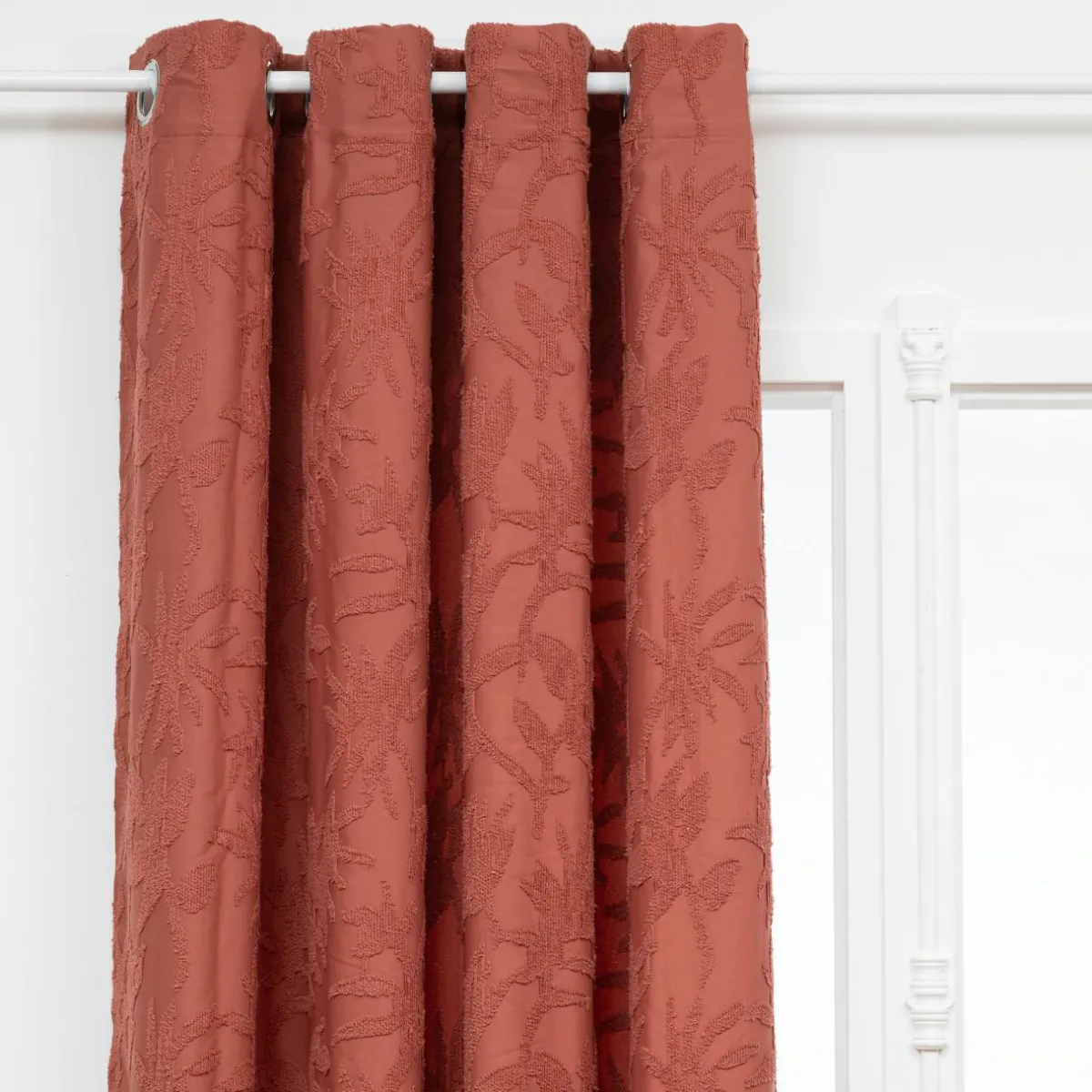 Atmosphera, cru017dateur d'intu017drieur Rideau tissé (135 x 260 cm) Willow Terracotta Best