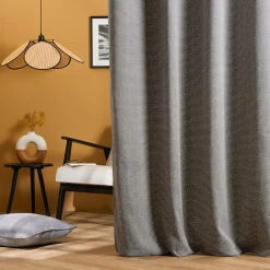 EMINZA Rideau tissage jacquard (140 x 240 cm) Oscar Gris Anthracite