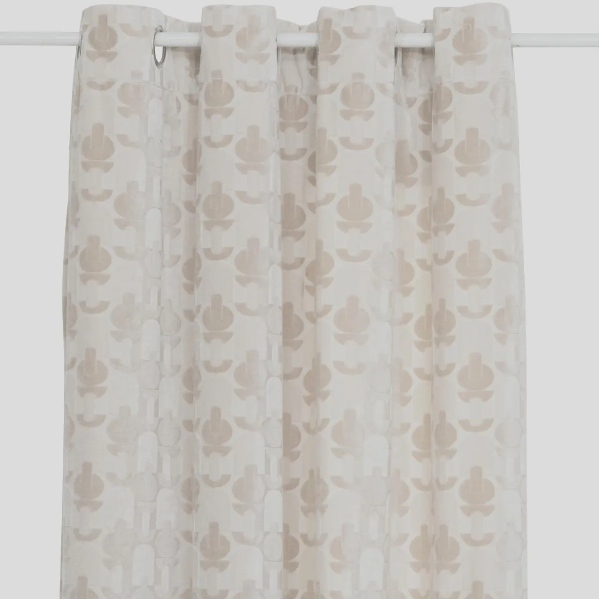 Atmosphera, cru017dateur d'intu017drieur Rideau velours (140 x 260 cm) Luna Ecru