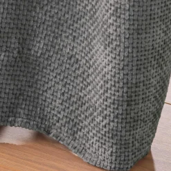 douceur d'intu017drieur Rideau Velours Chenille (140 x 260 cm) Leo Gris Anthracite New
