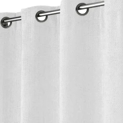 douceur d'intu017drieur Rideau velours chenille (140 x 260 cm) Leo Blanc Discount