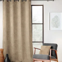 douceur d'intu017drieur Rideau velours chenille (140 x 260 cm) Leo Beige Outlet