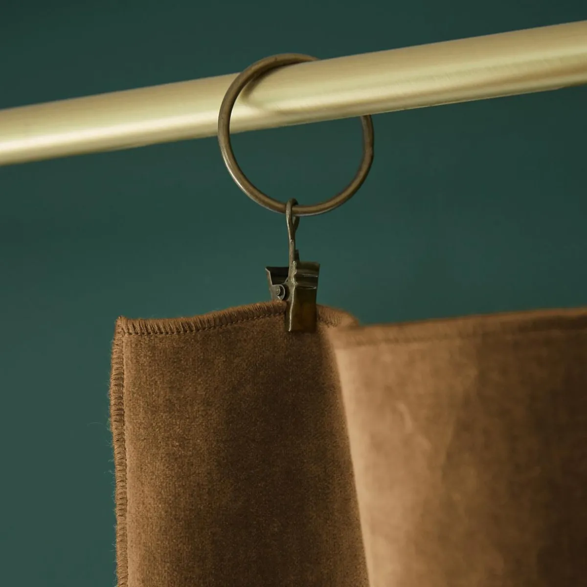 EMINZA Rideau velours de coton ajustable (140 x max 270 cm) Victor Camel Sale