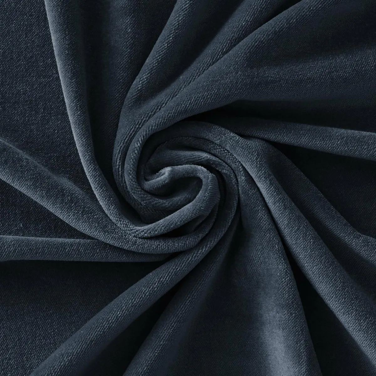 EMINZA Rideau velours de coton ajustable (140 x max 270 cm) Victor Bleu nuit Outlet