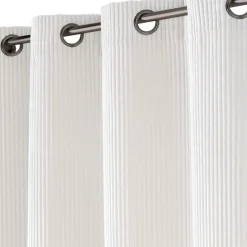 douceur d'intu017drieur Rideau velours relief (140 x 260 cm) Nils Blanc Outlet