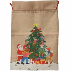 KAEMINGK Sac cadeau en tissu (H70 cm) "L'heure des cadeaux" Multicolore Best
