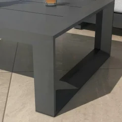 MOBELLIA Salon de jardin aluminium 4 places 4 pcs Elba Gris anthracite et gris clair Anthracite - Gris Clair Best