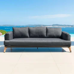 MOBELLIA Salon de jardin aluminium 8 places 6 pcs Monte Carlo Gris Anthracite Clearance