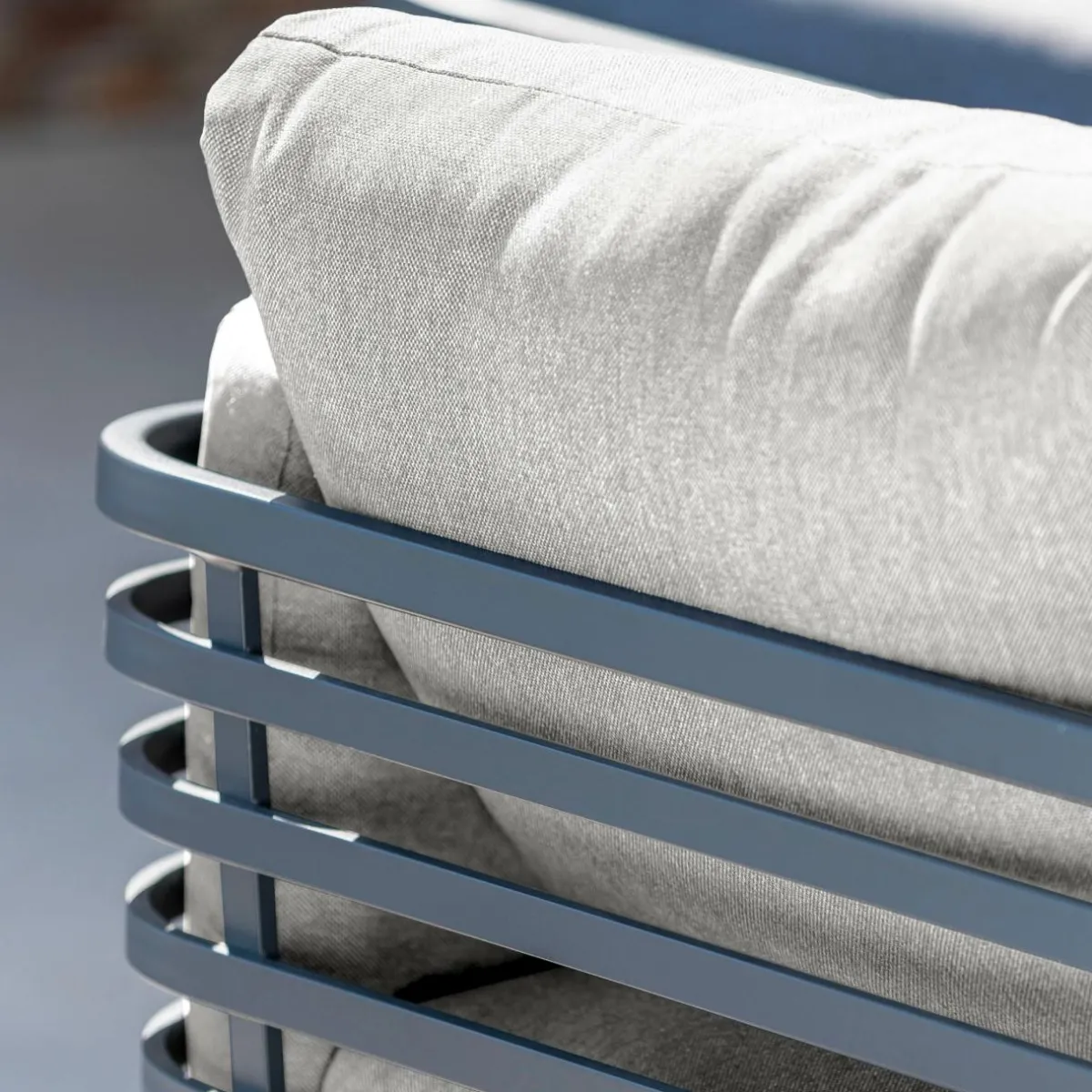 MOBELLIA Salon de jardin aluminium 5 places 5 pcs Monte Carlo Gris anthracite et gris clair Anthracite - Gris Clair