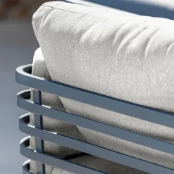 MOBELLIA Salon de jardin aluminium 12 places 8 pcs Monte Carlo Gris anthracite et gris clair Anthracite - Gris Clair New