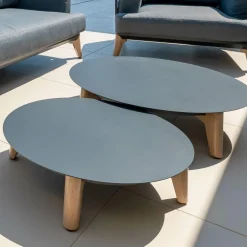 MOBELLIA Salon de jardin aluminium 12 places 8 pcs Monte Carlo Gris anthracite et gris clair Anthracite - Gris Clair New