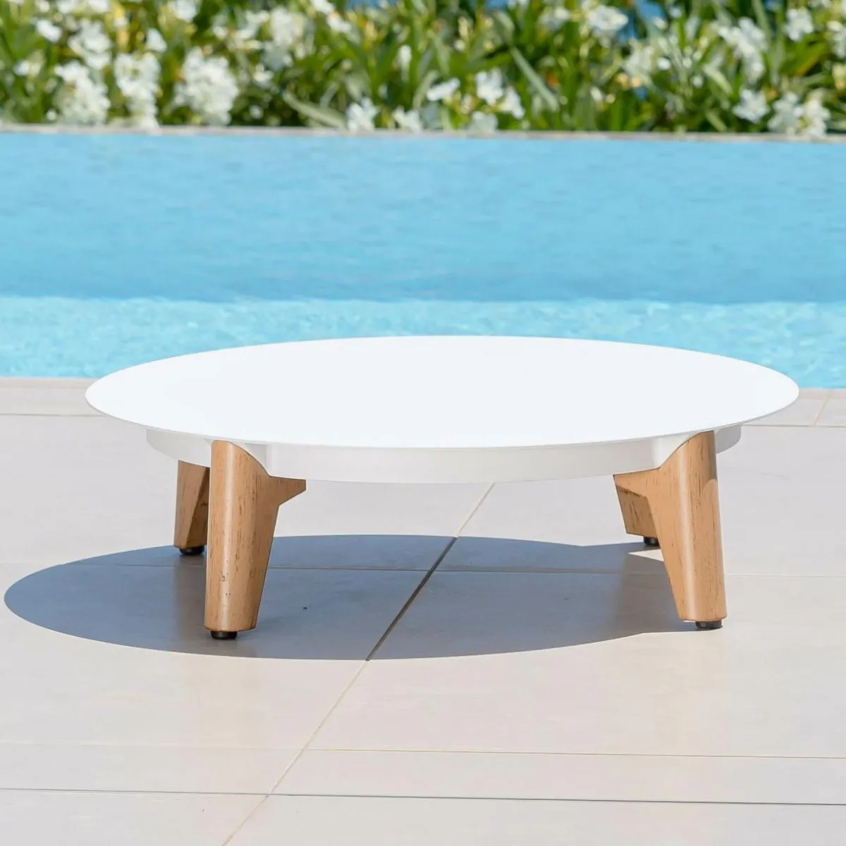 MOBELLIA Salon de jardin aluminium 2 places 3 pcs Monte Carlo Blanc et gris clair Blanc - Gris Clair Hot