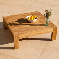 MOBELLIA Salon de jardin d'angle en bois d'acacia 7 places 6 pcs Borneo Gris Anthracite Outlet
