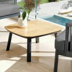 MOBELLIA Salon de jardin en aluminium 2 places 3 pcs Amalfi Gris anthracite et gris clair Anthracite - Gris Clair Clearance