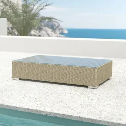 MOBELLIA Salon de jardin en résine tressée 9 places 9 pcs Palma Gris Tresse Gris - Gris New
