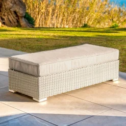 MOBELLIA Salon de jardin en résine tressée 9 places 9 pcs Palma Gris et taupe Tressé Gris - Taupe Hot
