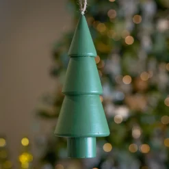 KAEMINGK Sapin à suspendre en bois (H15 cm) Harmonie Vert romarin Hot